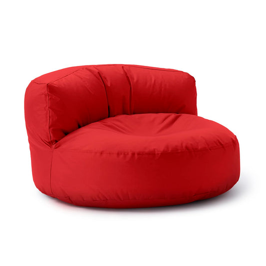 Outdoor sēžammaiss Lumaland Lounge | sēžammaiss-sofa 90 x 50 cm ar atzveltni | iekštelpu un āra beanbag | ūdensizturīgs un izturīgs | ar pielāgojamu EPS pildījumu | mazgājams pārvalks [sarkans]