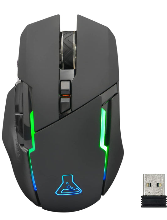 THE G-LAB Kult Caesium - augstas veiktspējas bezvadu pele, 7200dpi, RGB-LED, 6 pogas, ergonomiska, saderīga ar PC, PS4, PS5, Xbox One