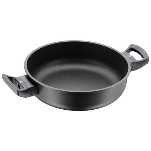 WMF PermaDur Excellent 24 cm panna - augsta mala, pārklāts alumīnijs, plastmasas rokturis ar liesmu aizsardzību, indukcijai.