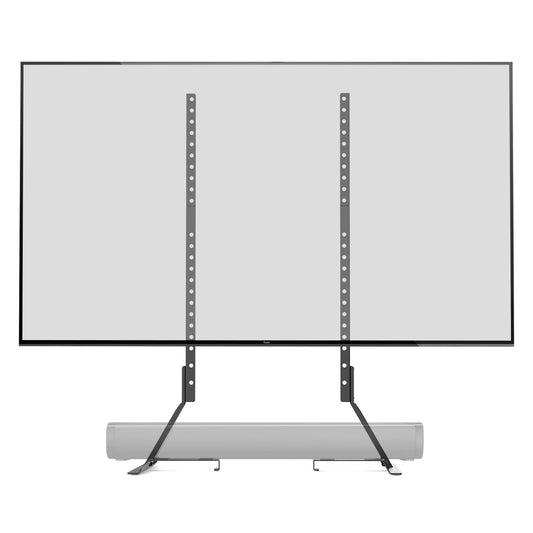 Amazon Basics universālais TV statīvs LCD/LED/plazmas televizoriem, 55,9 cm - 195,6 cm (22 - 77 collas), augstuma regulēšana, saderīgs ar skaņas joslām, maksimālā slodze līdz 36 kg, maksimālais VESA 800 x 400 mm, melns