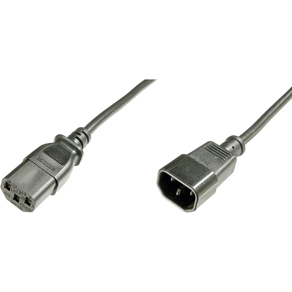 Barošanas pagarinātājs DIGITUS 1.2 m, C14 uz C13, spraudnis/ligzda, H05VV-F3G, 0.75 mm²