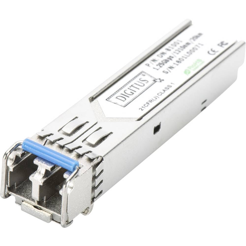 DIGITUS Gigabit SFP modulis, Mini GBIC, Singlemode, LC Duplex, 1310 nm, 20 km, 1.25 Gbit/s