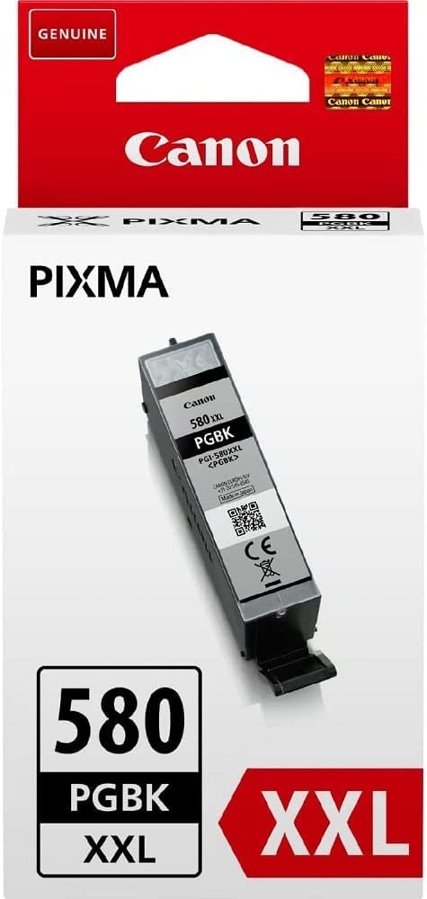 Canon oriģināltinte PGI-580XXL PGBK - XXL melna tintes kasete, pārstrādājams iepakojums, augsta izturība.