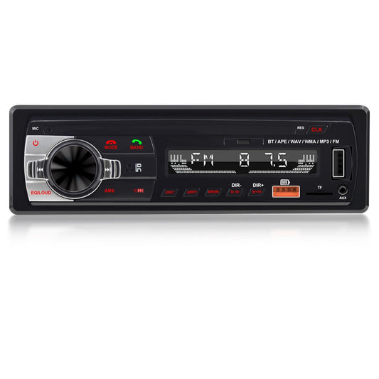Bluetooth stereo automagnetola NHOPEEW, 1-DIN, dubults USB, FM, TF, EQ, AUX, MP3 atskaņotājs ar Bluetooth brīvroku sistēmu un 7 krāsu apgaismojumu