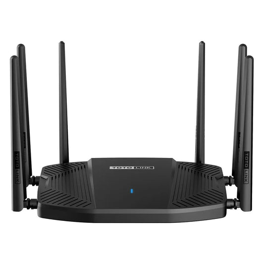 TOTOLINK A6000R WLAN maršrutētājs 2033 Mb/s Gigabit WiFi maršrutētājs AC 1200 divjoslu (1733 Mb/s 5 GHz 300 Mb/s 2,4 GHz) DSL maršrutētājs 4X 1000Mb/s LAN porti MU-MIMO staru veidošana 6 ārējās antenas 5GHz 5dBi