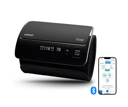 OMRON EVOLV - bezvadu augšdelma asinsspiediena mērītājs, klīniski validēts, piemērots grūtniecēm, ar OMRON connect Premium.