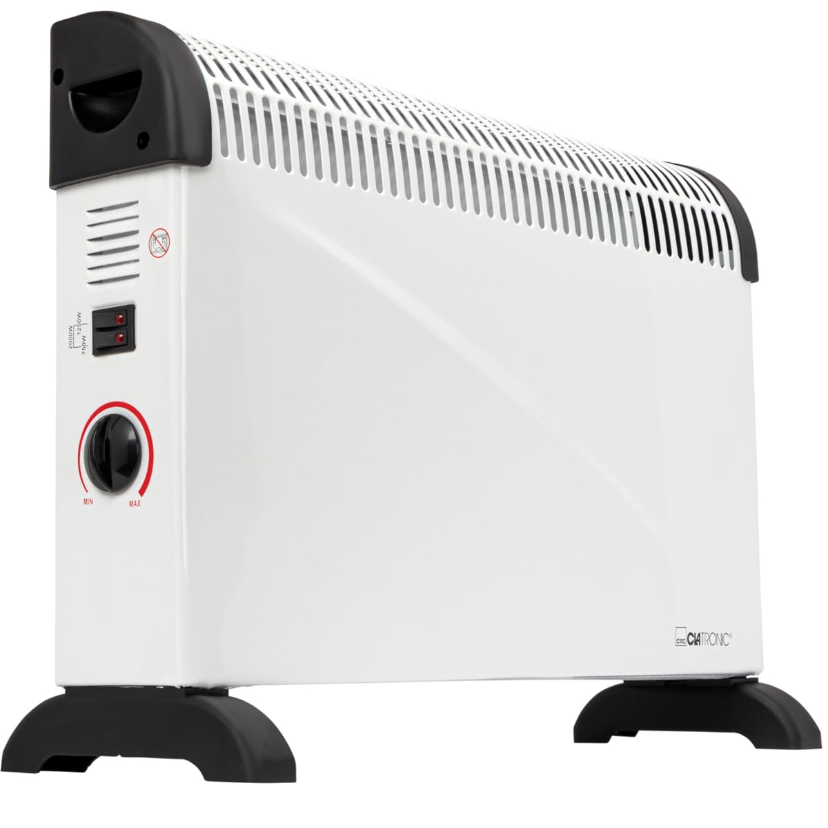 Clatronic® konvektora sildītājs | Mobilais siltums mājām | elektriskais sildītājs ar 3 sildīšanas režīmiem | sildītājs ar termostatu | līdz 40qm | konvektors ar aizsardzību pret pārkaršanu | KH 3077 N