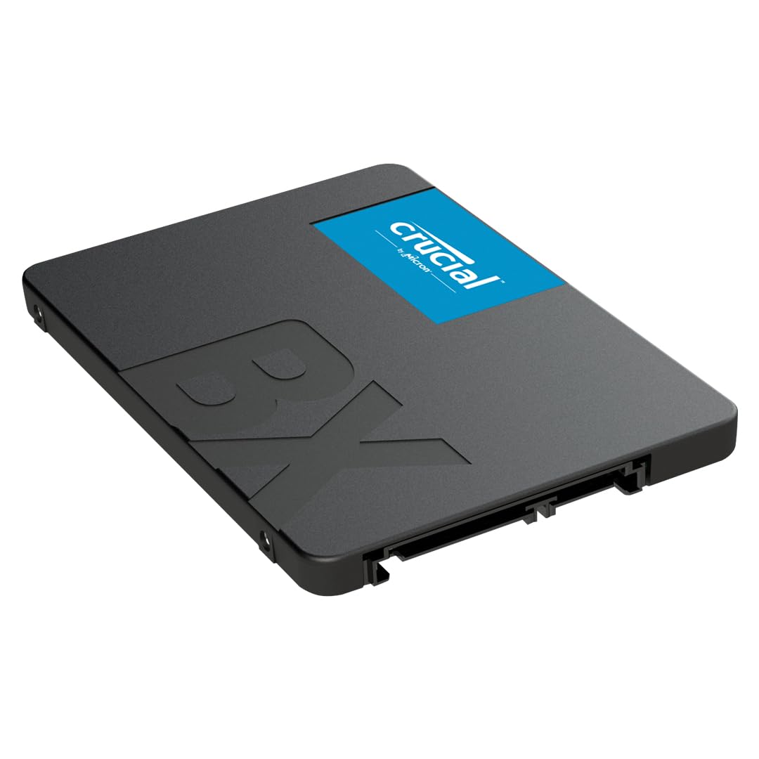 Crucial BX500 SATA SSD 1TB - 540MB/s, 2.5" internal SSD, 3D NAND, dynamic write acceleration, compatible with laptops and desktops.