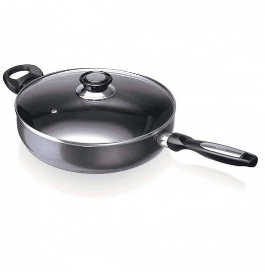 Beka 13075284 liela panna - nelīpošs pārklājums, stikla vāks, pretējs rokturis, 28 cm Pro Induc
