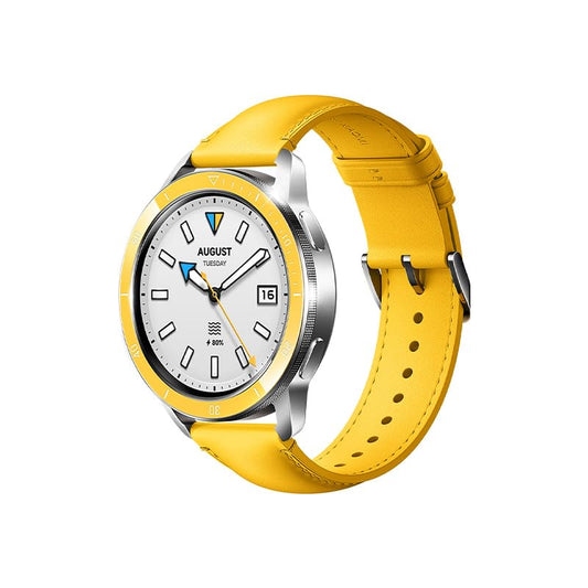 Xiaomi Watch Bezel Chrome Yellow - Stylish chrome finish, vibrant yellow accents, fitness tracking features, and customizable watch faces.