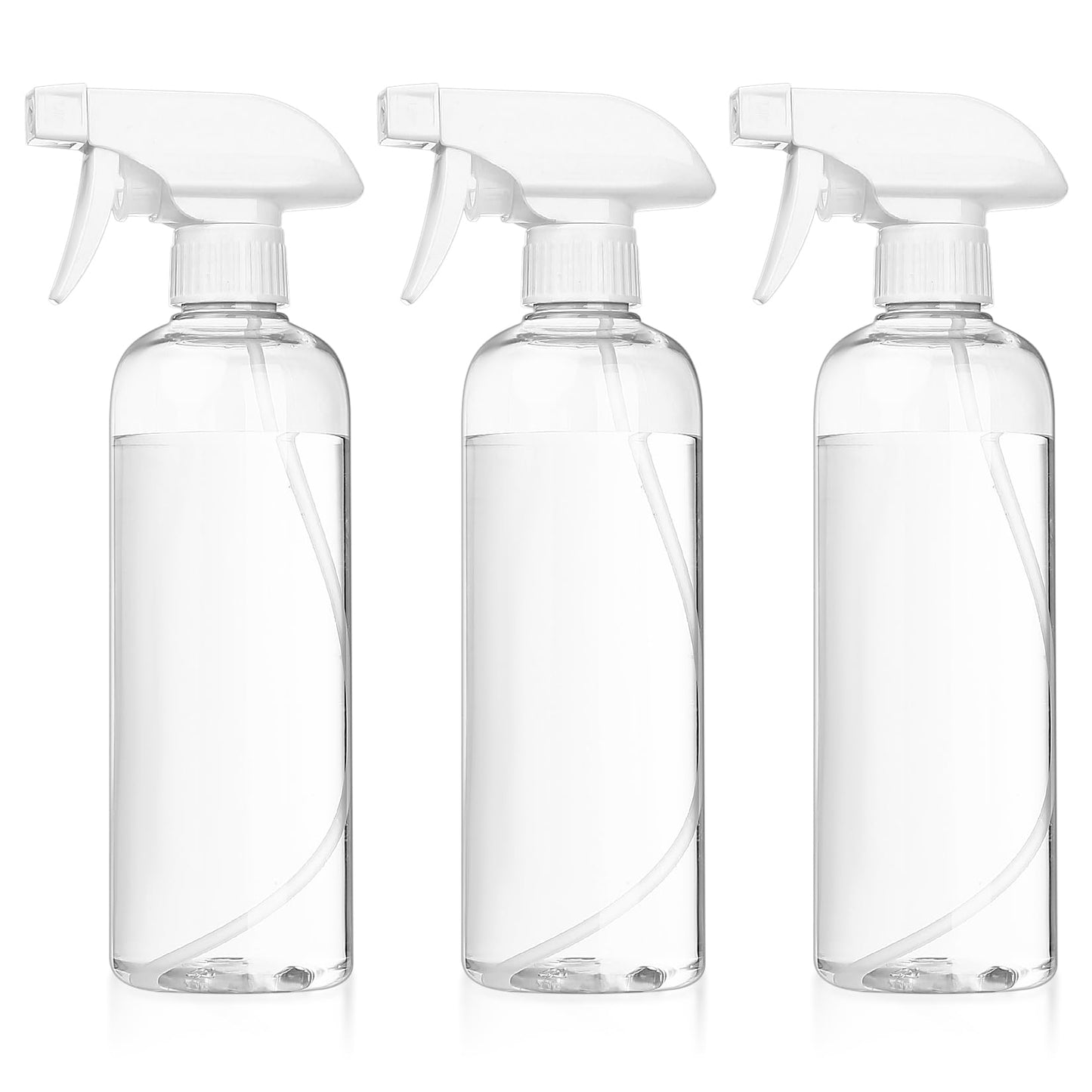 Jttxiu 3 gab. smidzināšanas pudele, 500ml plastmasas augu ūdens pumpja smidzinātājs, tukša ūdens smidzināšanas pudele, lejkanna mājas dārzam, tīrīšanai, laistīšanai un dārza augiem (caurspīdīgi balta)