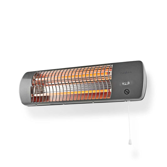Elektriskais sienas sildītājs Nedis, sienas konvektors, sienas siltā gaisa ventilators - 1200 W - pelēks