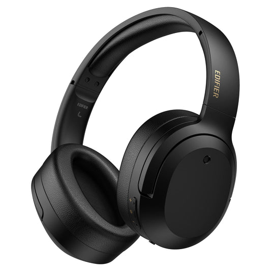 Edifier W820NB Plus - bezvadu austiņas ar ANC, melns, ergonomisks dizains, ilga akumulatora darbības laiks.