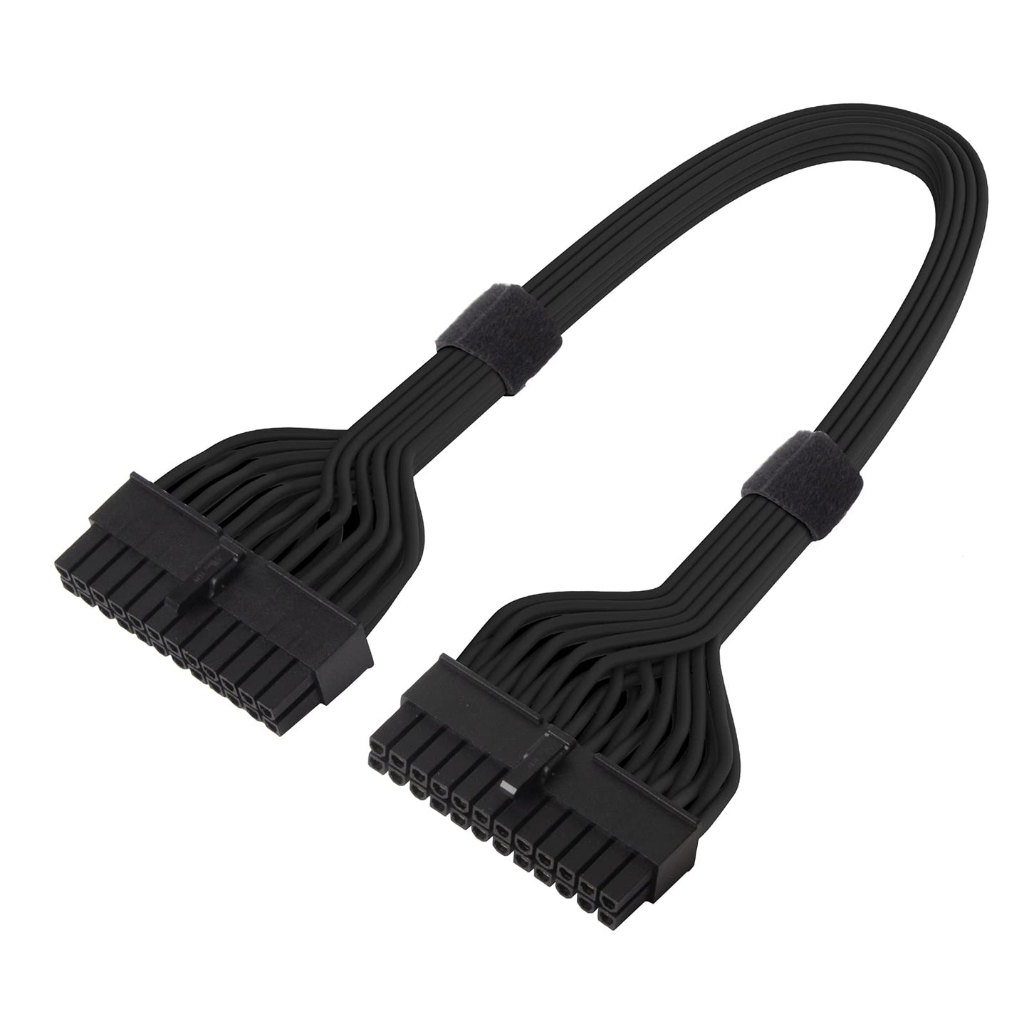 SilverStone 24 Pin ATX Cable 350mm - Black, durable, flexible design for reliable power connection.