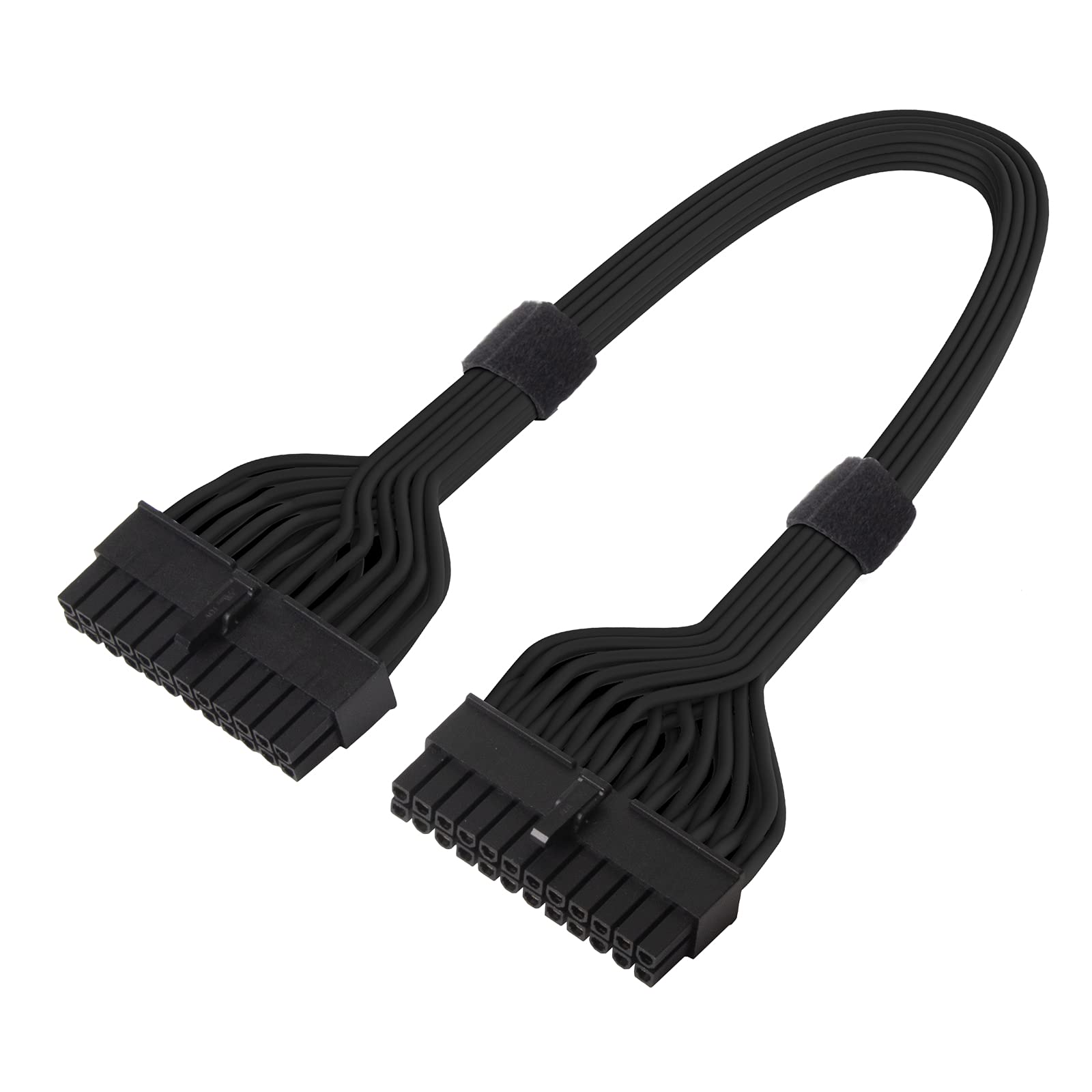 SilverStone 24 Pin ATX Cable 350mm - Black, durable, flexible design for reliable power connection.