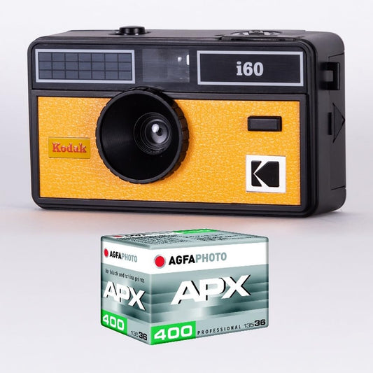 KODAK DA00258 fotoaparāts KODAK i60 un 1 ISO-filma ar 36 uzņemšanām, optiskais objektīvs 31 mm, piemērots filmām ISO 200/400/800, 35-mm krāsu filmām, dzeltena