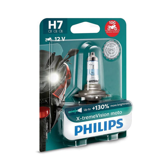 Philips 12972XV+BW X-Tremevision Moto +130% H7 motocikla priekšējā lampa, 1 gabals