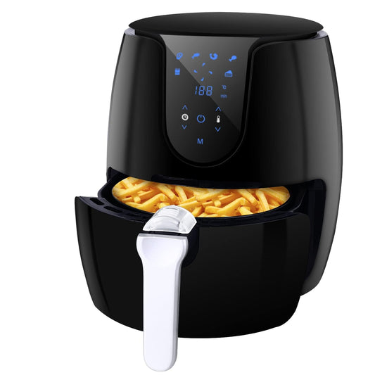 Vpcok XL Airfryer - 3.5L, 1500W, 6 cooking programs, LED touchscreen, oil-free, easy to clean, includes cookbook.