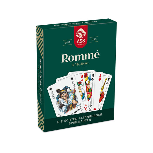 ASS Altenburger Rommé, franču attēls, 2 kāršu kavas pa 55 lapām (110 kārtis, t. sk. 6 džokeri)