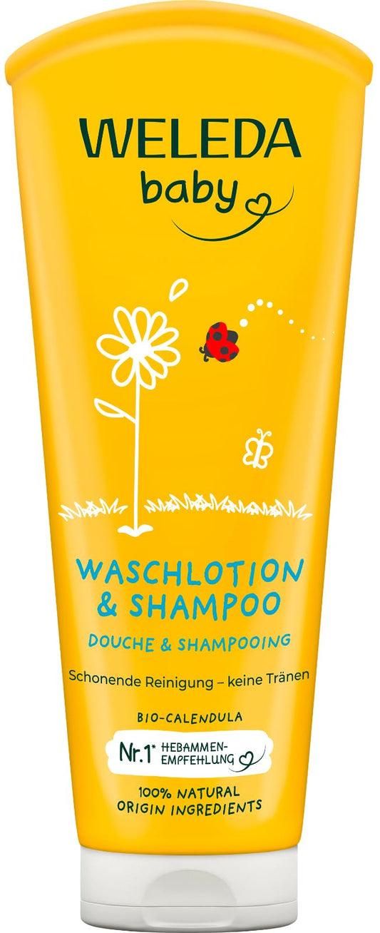 Weleda Calendula Baby Care šampūns un dušas želeja bērniem 200 ml