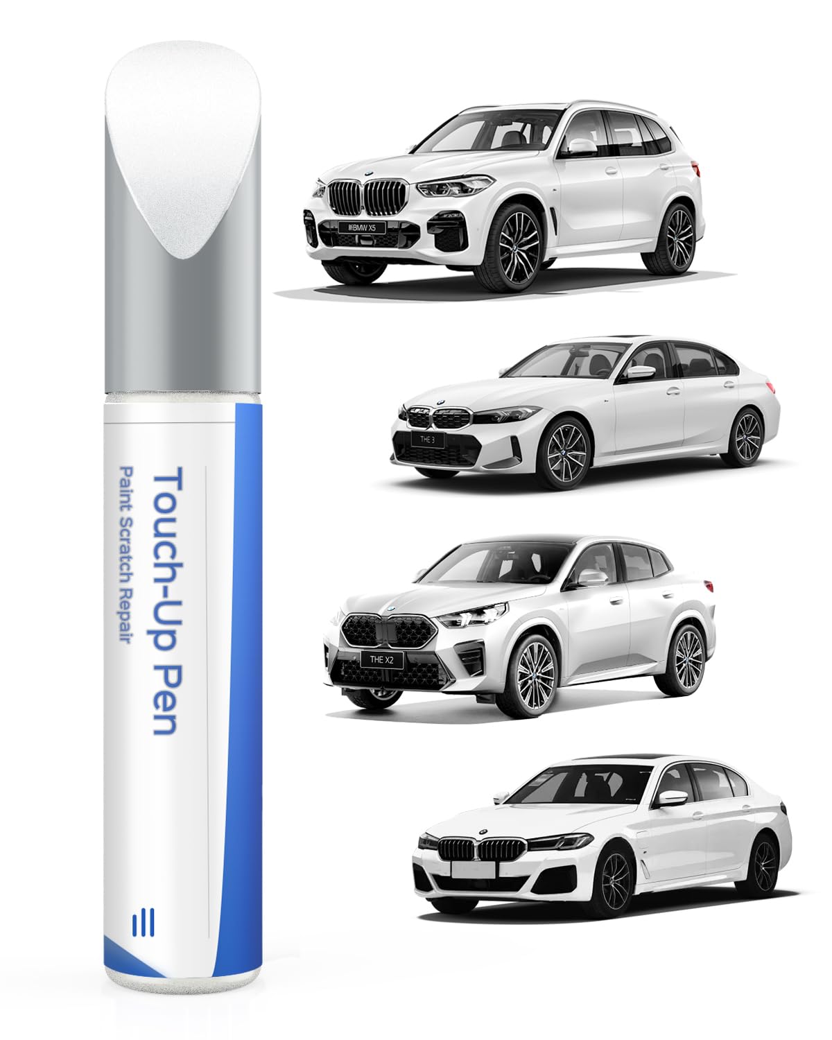 BMW auto krāsa skrāpējumu un krāsas nolupumu labošanai, Alpine Weiß (300), saderīga ar 3/5/7 Series/X2/X4/2018 X5