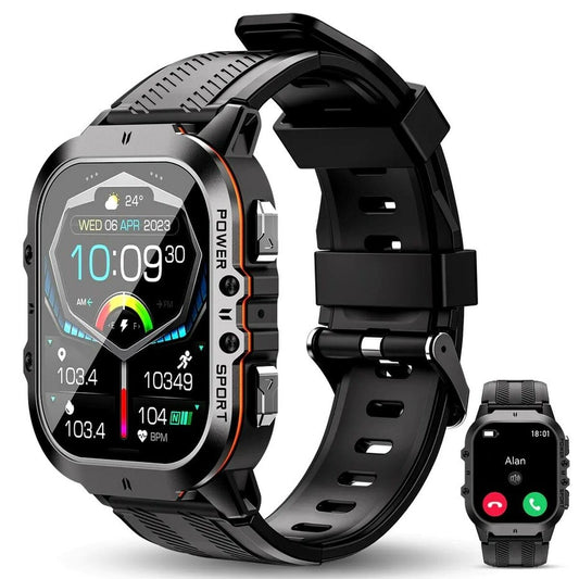 OUKITEL viedpulkstenis BT20-OE/OL melns - Smartwatch with fitness tracking, heart rate monitor, and Bluetooth connectivity.