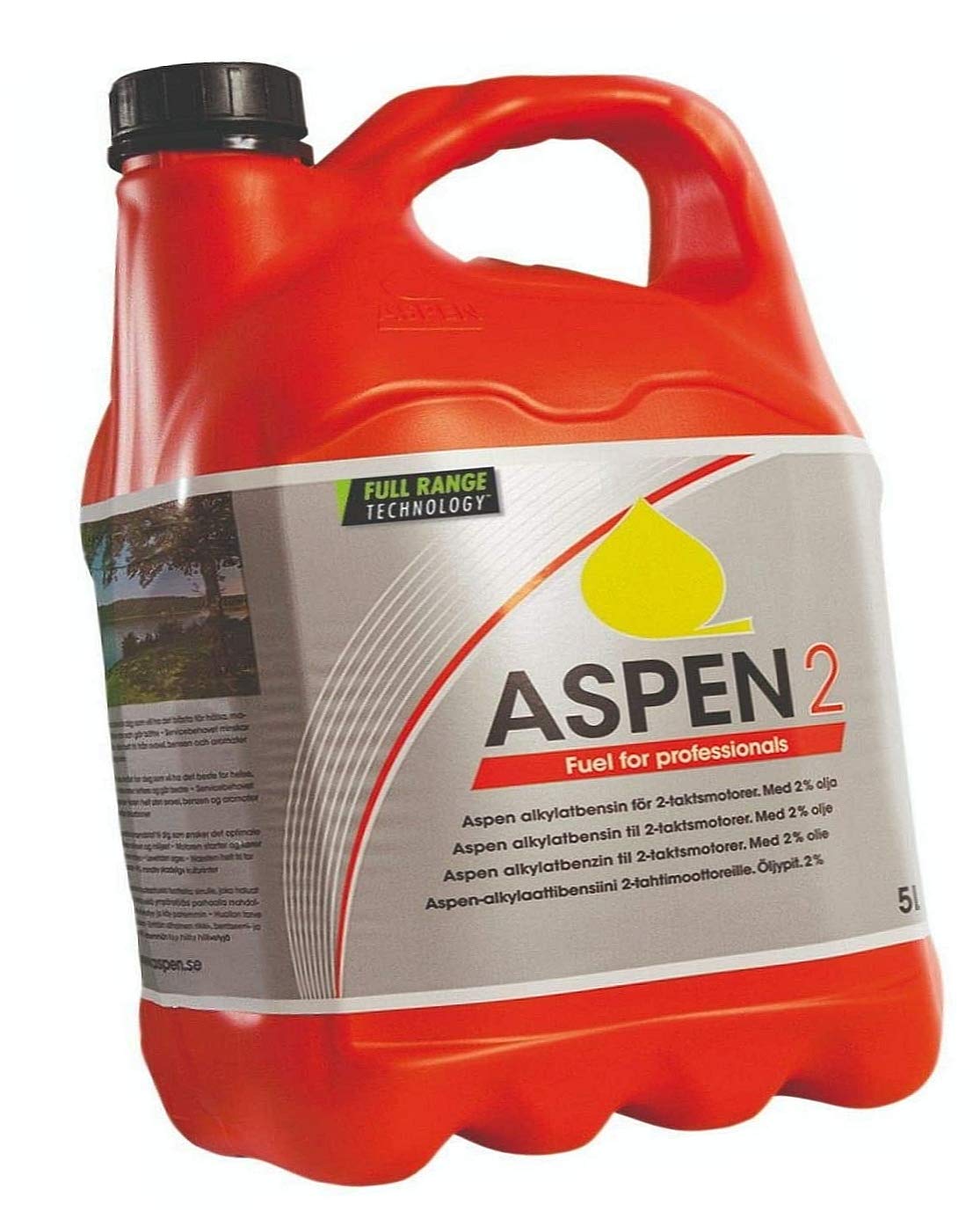Alkilāta degviela 2-taktu dzinējiem hewins Aspen, 5L, ķēdes zāģim, dzīvžoga šķērēm, trimmerim, pūtējam