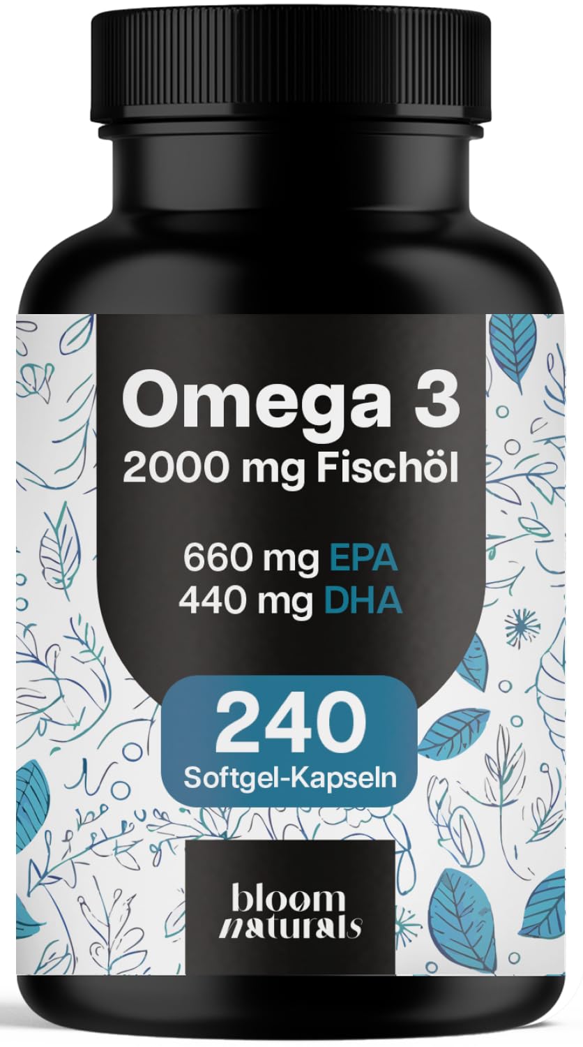 Omega-3 kapsulas ar zivju eļļu 2000 mg – 240 mīkstās kapsulas