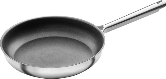 ZWILLING TrueFlow cepamā panna - 28 cm, nelīpošs pārklājums, piemērota indukcijai, nerūsējošais tērauds, sudrabs/melns