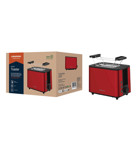 GRUNDIG TA8340 tosteris, 950 W, sarkans