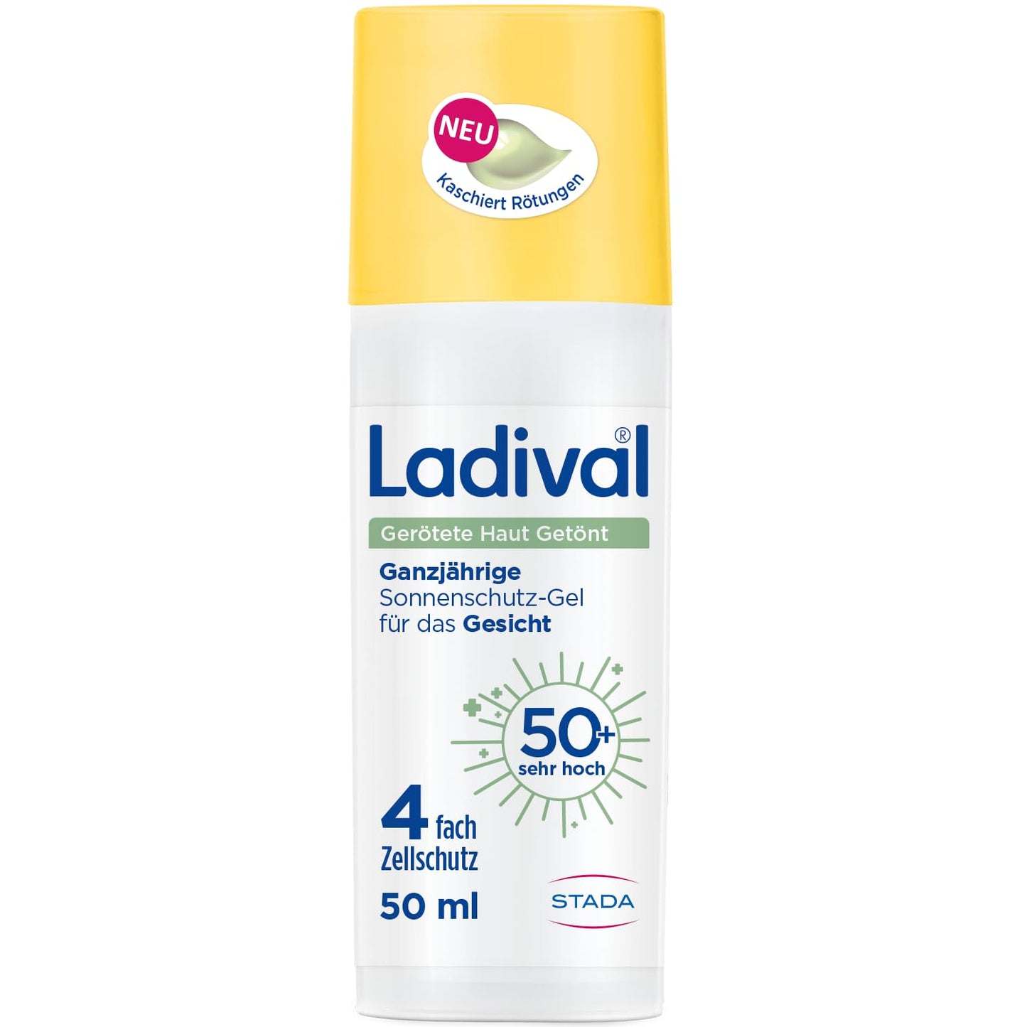 Pretapsārtušas ādas tonēts sejas saules aizsargkrēms Ladival SPF 50, CC krēms, 50ml