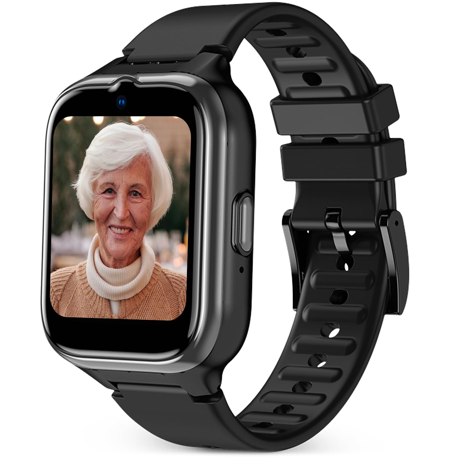 SPC Smartee 4G Senior - viedpulkstenis ar lieliem burtiem, SOS pogu, GPS, zvaniem, videozvaniem un sirdsdarbības monitoringu.