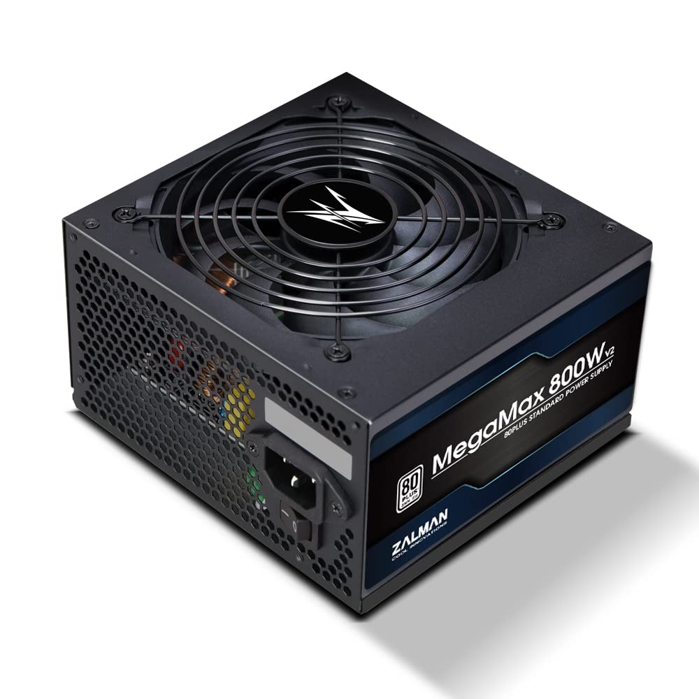 Zalman MegaMax 800 W v2 - 80+ efficiency, reliable power supply, ideal for gaming and high-performance PCs.
