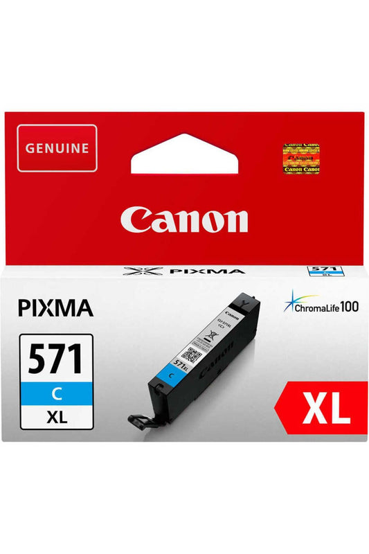 Canon oriģināltinte CLI-571XL C - XL ciāna tintes kasetne, pārstrādājams iepakojums, augsta kvalitāte.