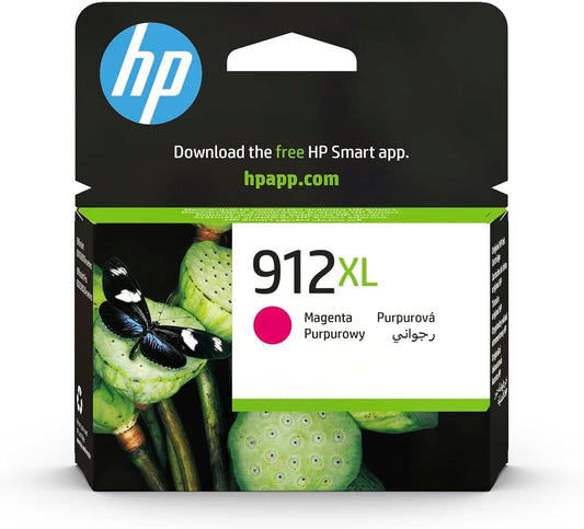 HP 912XL sarkanā kasetne - augstas ietilpības, saderīga ar HP OfficeJet Pro 8010, 8020 sērijām, magenta.