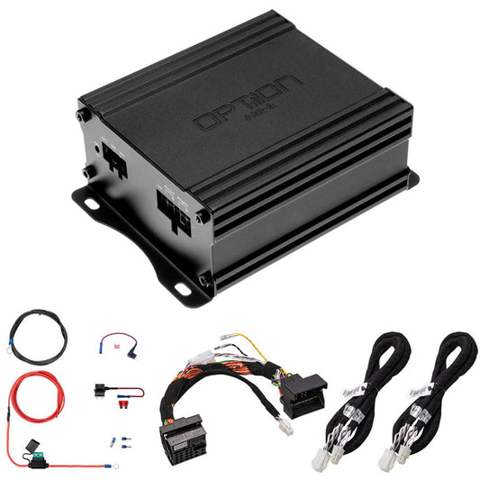 Auto pastiprinātājs OPTION AIR-2 ar Quadlock komplektu, mini pastiprinātājs ar Plug & Play uzstādīšanu visiem transportlīdzekļiem ar Quadlock savienojumu