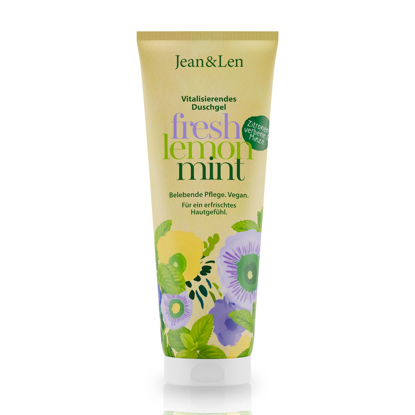Dušas želeja Jean & Len Vitalizierendes Zitronenverbene & Minze, vegāna, 250 ml