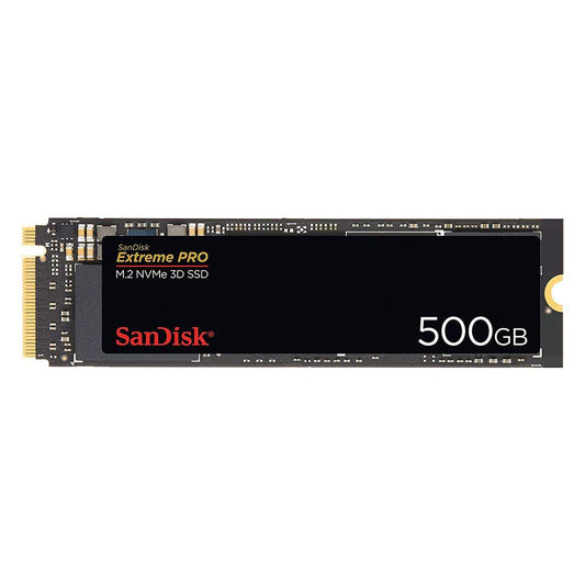 SanDisk Extreme PRO M.2 NVMe 3D SSD - 500 GB, 3D-NAND, 3,400 MB/s read speed, 300 TBW endurance, 410,000 IOPS