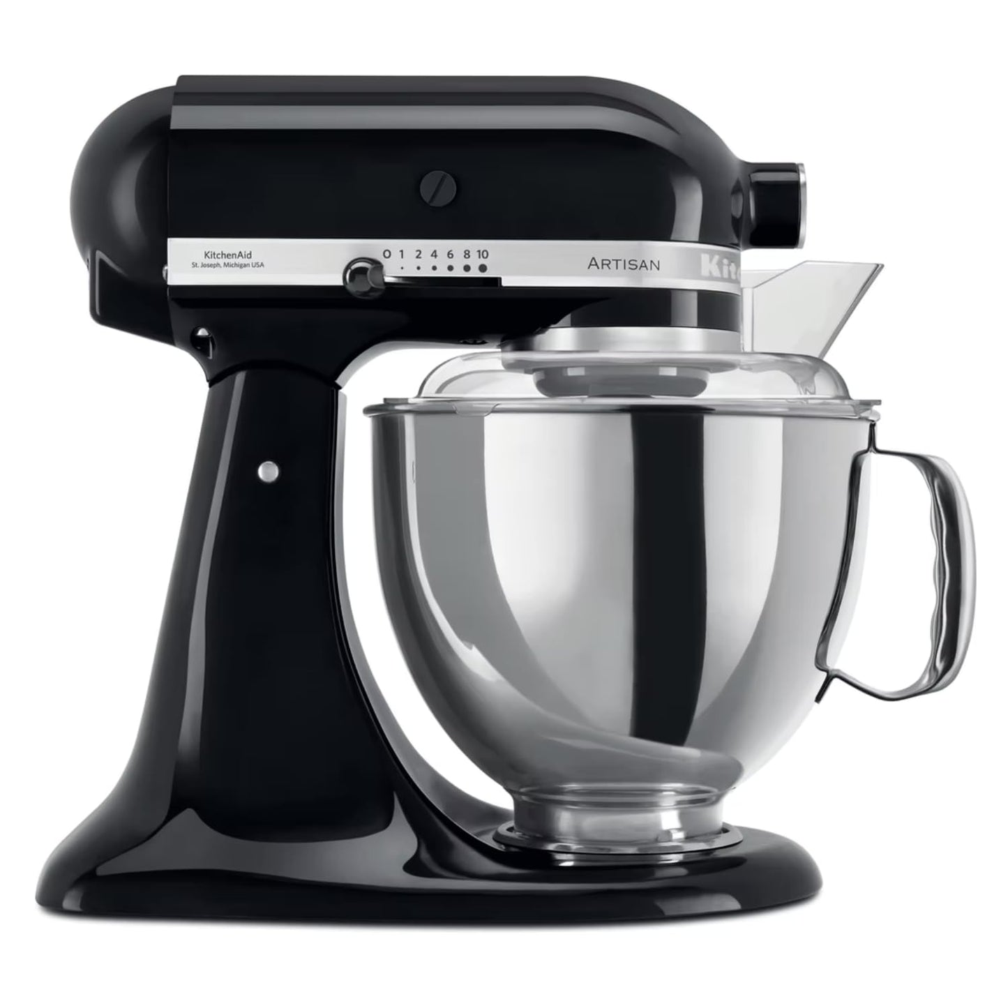 Virtuves kombains KitchenAid Artisan ar paceļamu galvu, mīklas mīcīšanas mašīna ar 5 piederumiem, 2 nerūsējošā tērauda bļodas, 4.8 L, Onyx black
