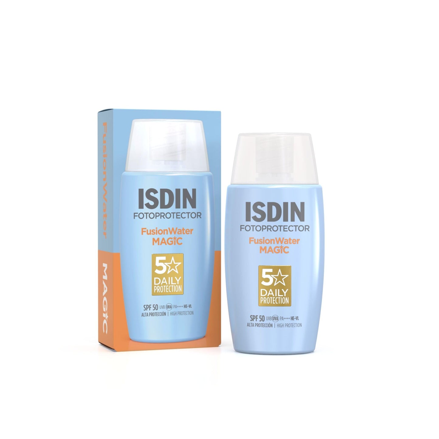 Saules aizsargkrēms sejai ISDIN Fusion Water Magic LSF 50, 50 ml
