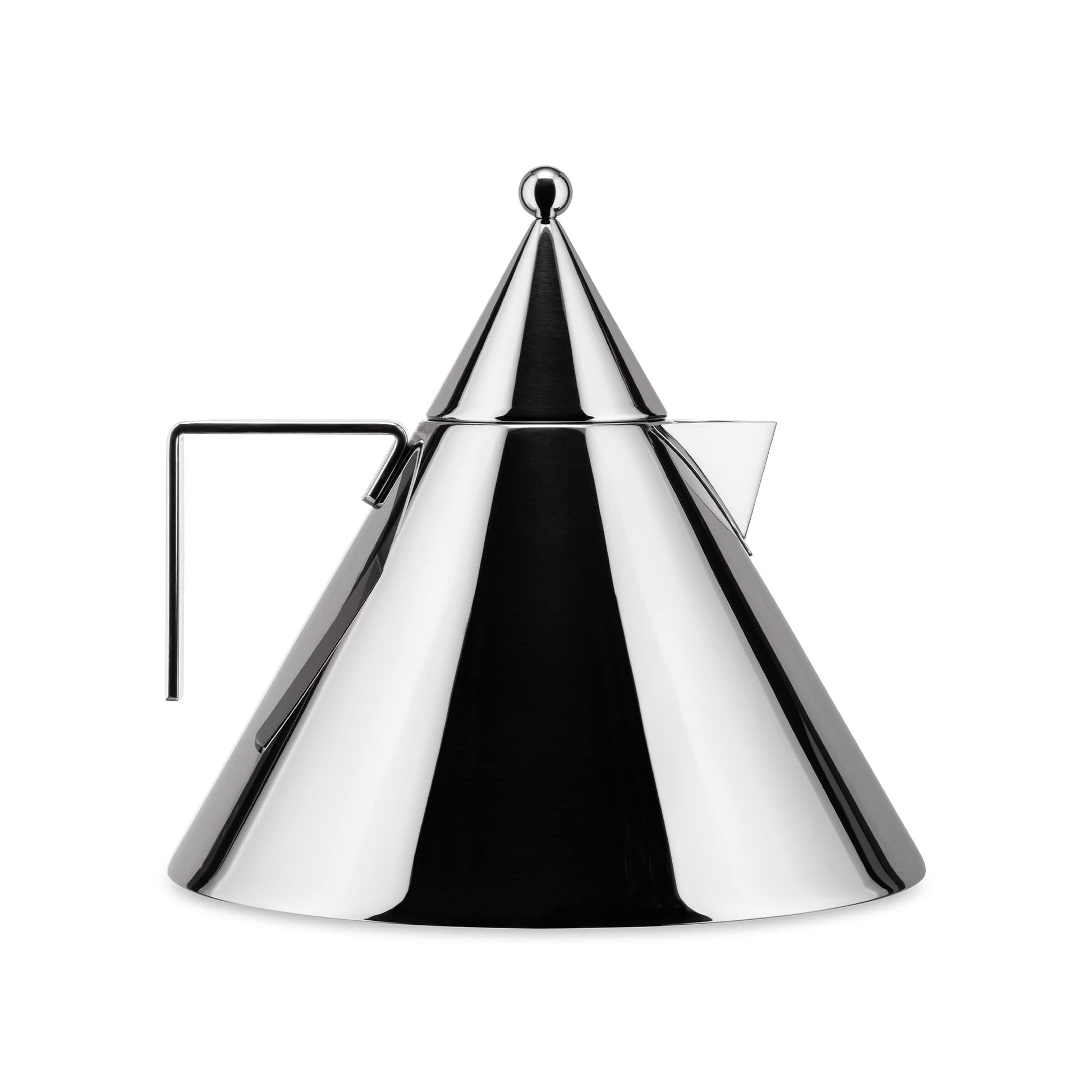 Alessi Il Conico 90017 - dizaina tējkanna ar rokturi, nerūsējošais tērauds, 2 l, 4,2 x 22,5 x 6,5 cm