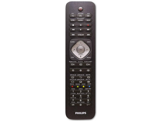 PHILIPS Universālā tālvadības pults SRP5016/10-6-in-1 - Apgaismotas mācību taustiņi - Melna