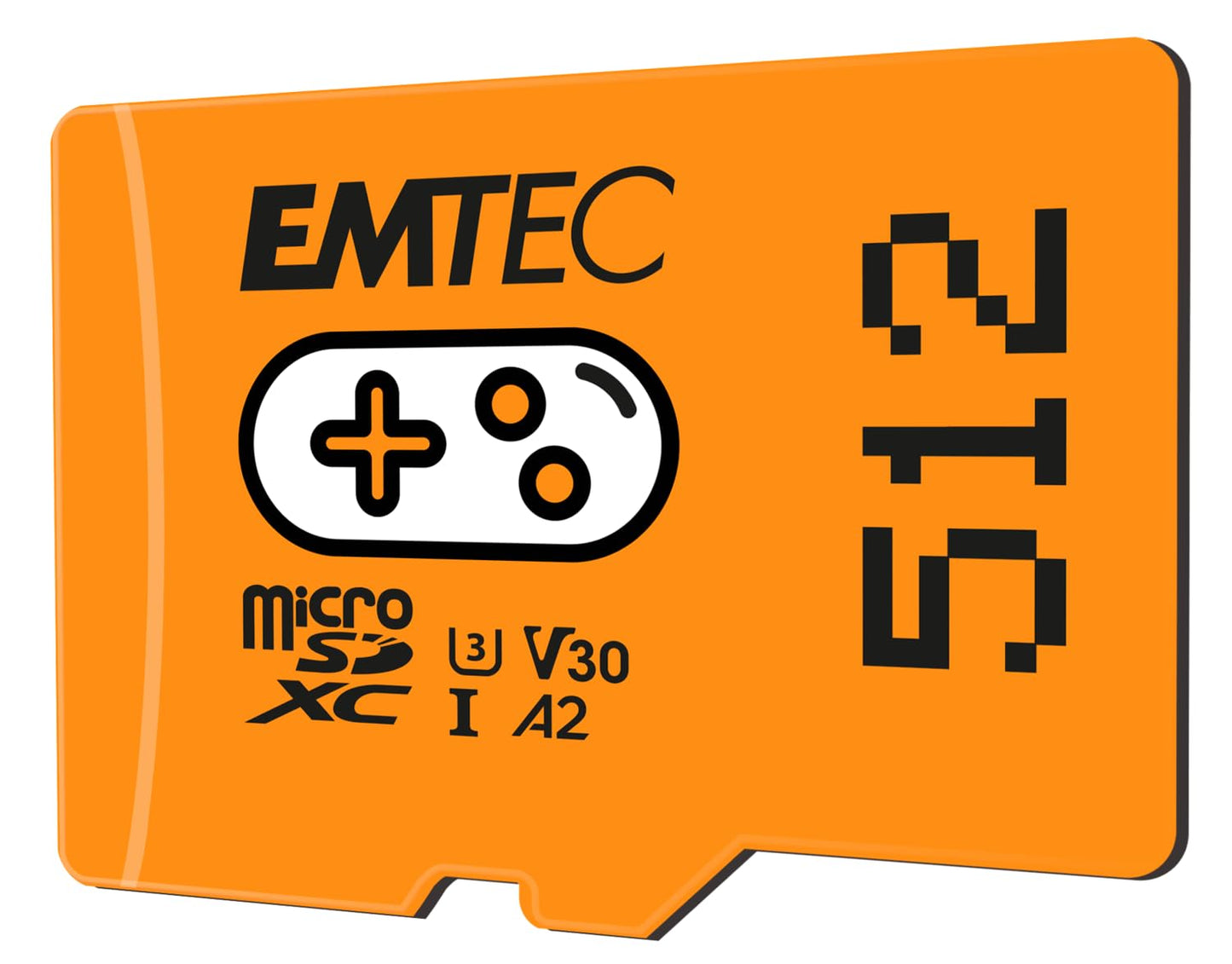 7. Emtec Gaming ECMSDM512GXCU3G MicroSD karte, 512 GB, rakstīšanas ātrums 95 MB/s, lasīšanas ātrums 100 MB/s, oranža