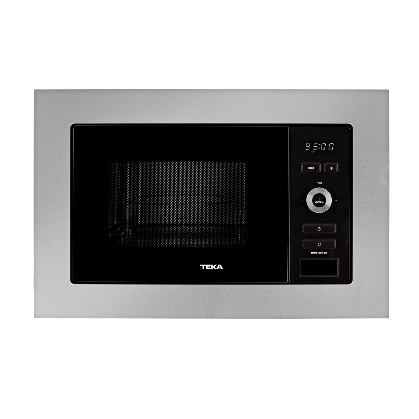 Teka 108R00662 MWE 225 FI integrācijas mikroviļņu krāsns + grils, 800 W, 5 jaudas līmeņi, nerūsējošā tērauda stikla krāsa, 20 l, 20 litri, melns/ pelēks