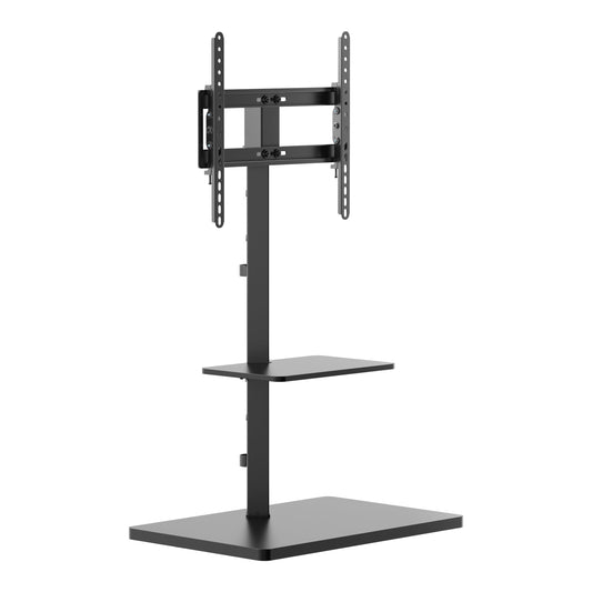 PureMounts TV statīvs, statīvs, universāls televizora statīvs 32-65 collu Samsung, LG, Philips, Panasonic u.c., maksimālā VESA 400x400 un 35 kg, melns