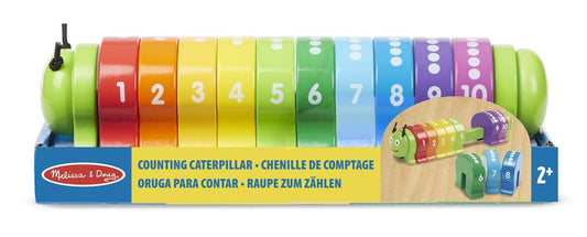 Melissa & Doug skaitīšanas kāpurs - attīstoša rotaļlieta, motorikas prasmes, problēmu risināšana, 2+, dāvana bērniem