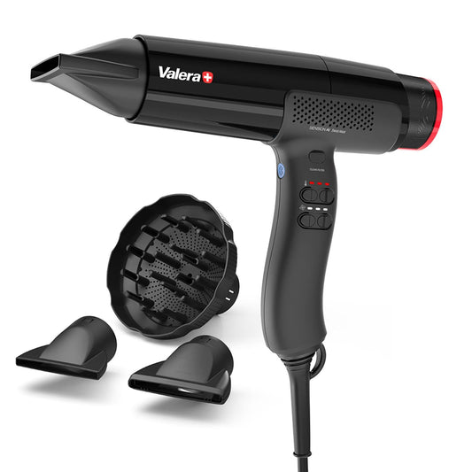 Valera, Sension AI, profesionāls augstas ātruma matu fēns, viegls fēns ar digitālo motoru, 18 temperatūras/gaiss plūsmas līmeņi, jonu ģenerators, 2000 W, Šveices ražojums