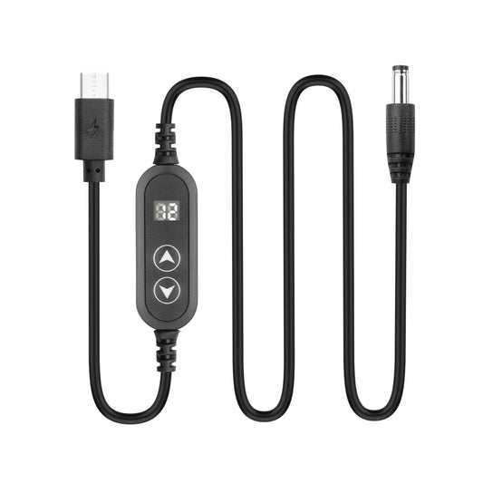 USB C uz DC 5,5 × 2,1 mm strāvas kabelis YACSEJAO, 1 m, regulējams spriegums