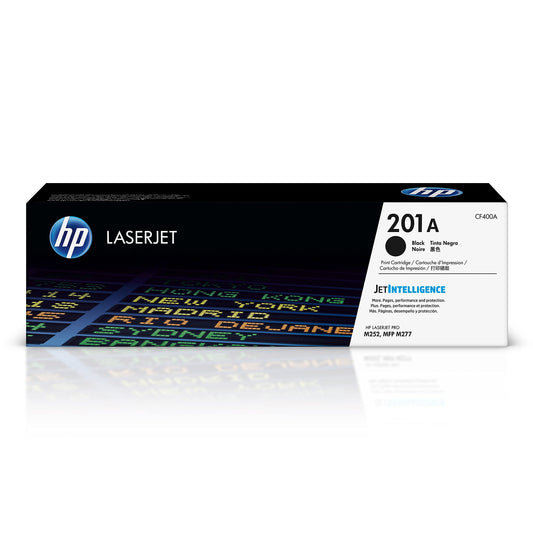 HP 201A (CF400A) toner - Original black cartridge for HP LaserJet Pro M252, high-quality prints, reliable performance.