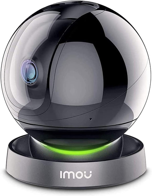 Imou uzraudzības kamera iekšējā WLAN IP kamera 360° kustības izsekošana un personu atpazīšana nakts redzamība 10m Alexa saderīga 4MP izšķirtspēja 2 virzienu audio 2,4GHZ Rex 4MP